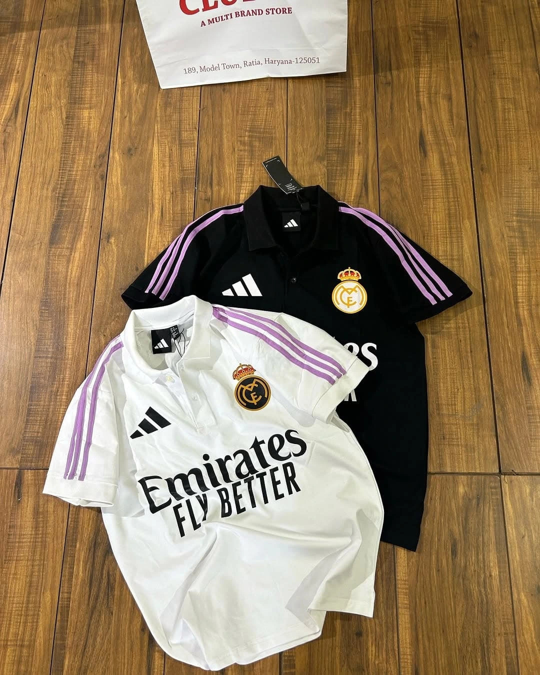 Real Madrid Purple Accent Polo Jersey Duo