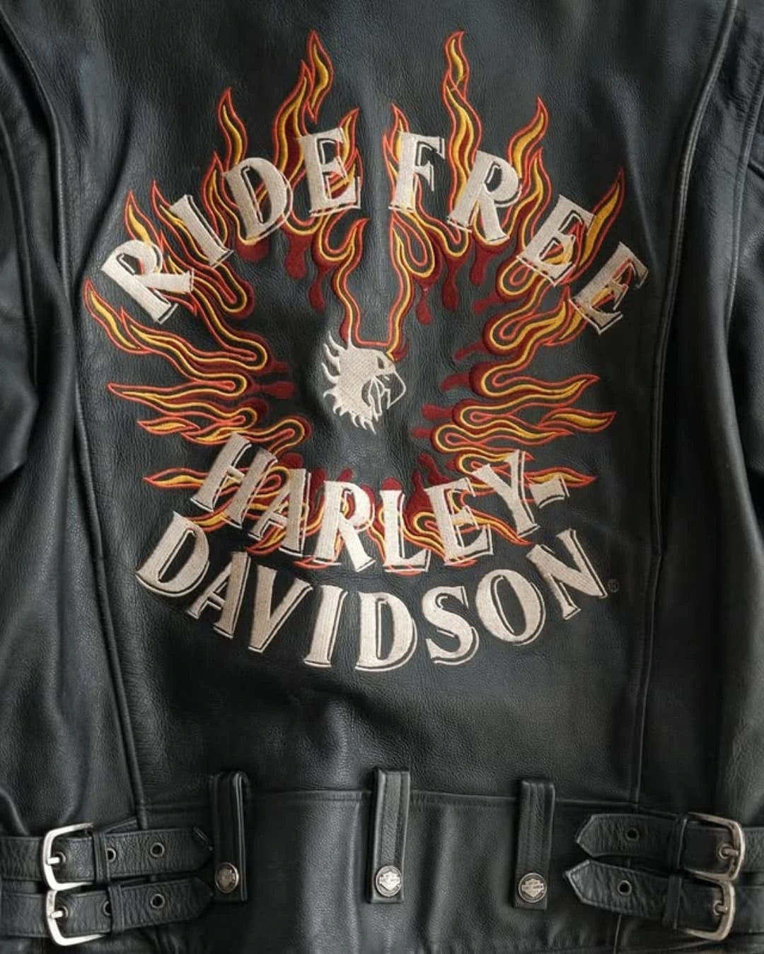 Classic Flame Rider Leather Jacket