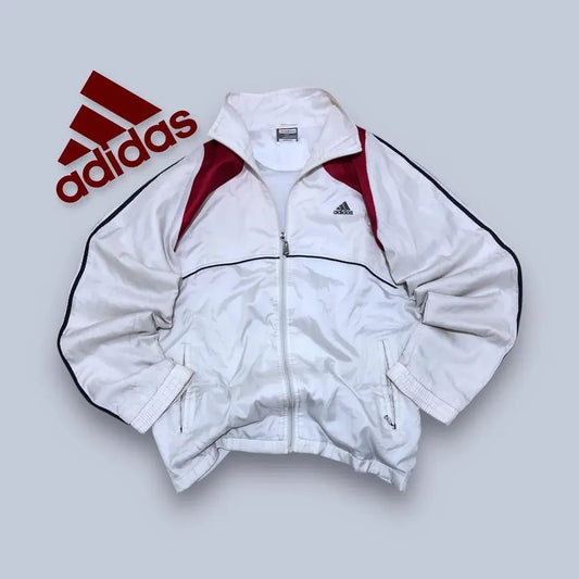 Adidas Vintage White & Red Track Jacket