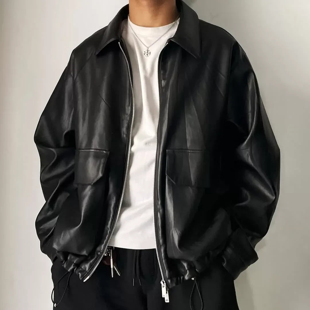 Regular Fit Leather Jacket