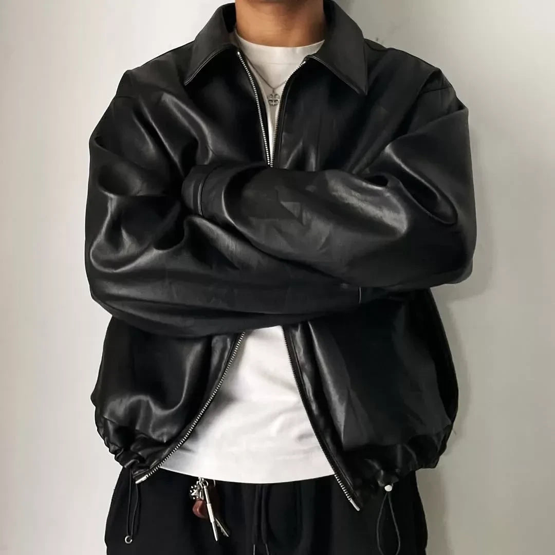 Regular Fit Leather Jacket