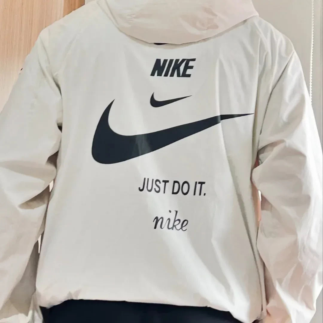 Nike White Swoosh Windbreaker