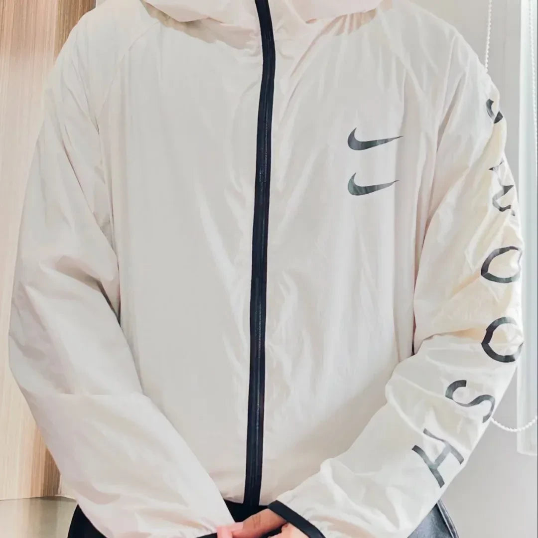 Nike White Swoosh Windbreaker